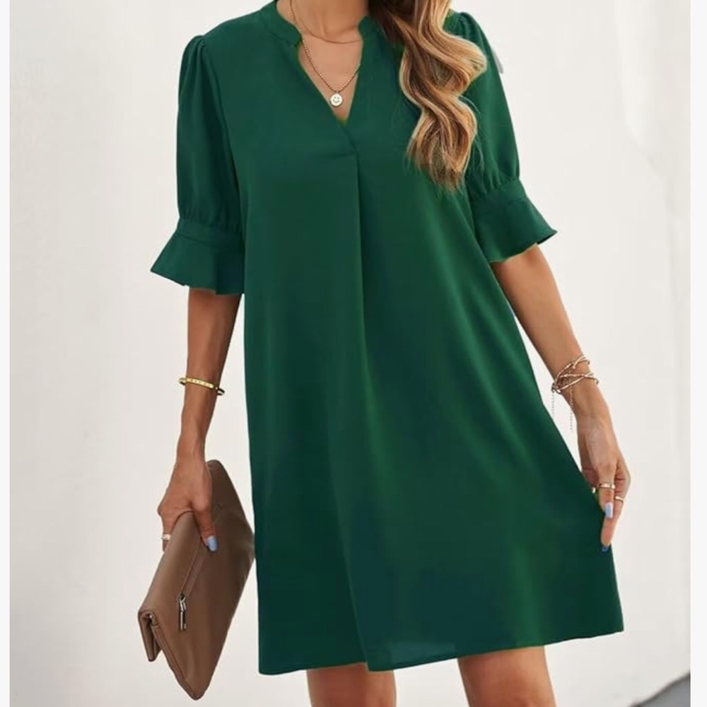 Elegant Green Women's Dress Cocktail Wedding short